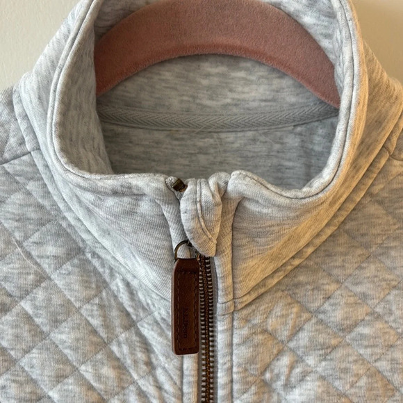 L.L. Bean Gray Quilted Vest with Stand-Up Collar - Picture 3 of 4